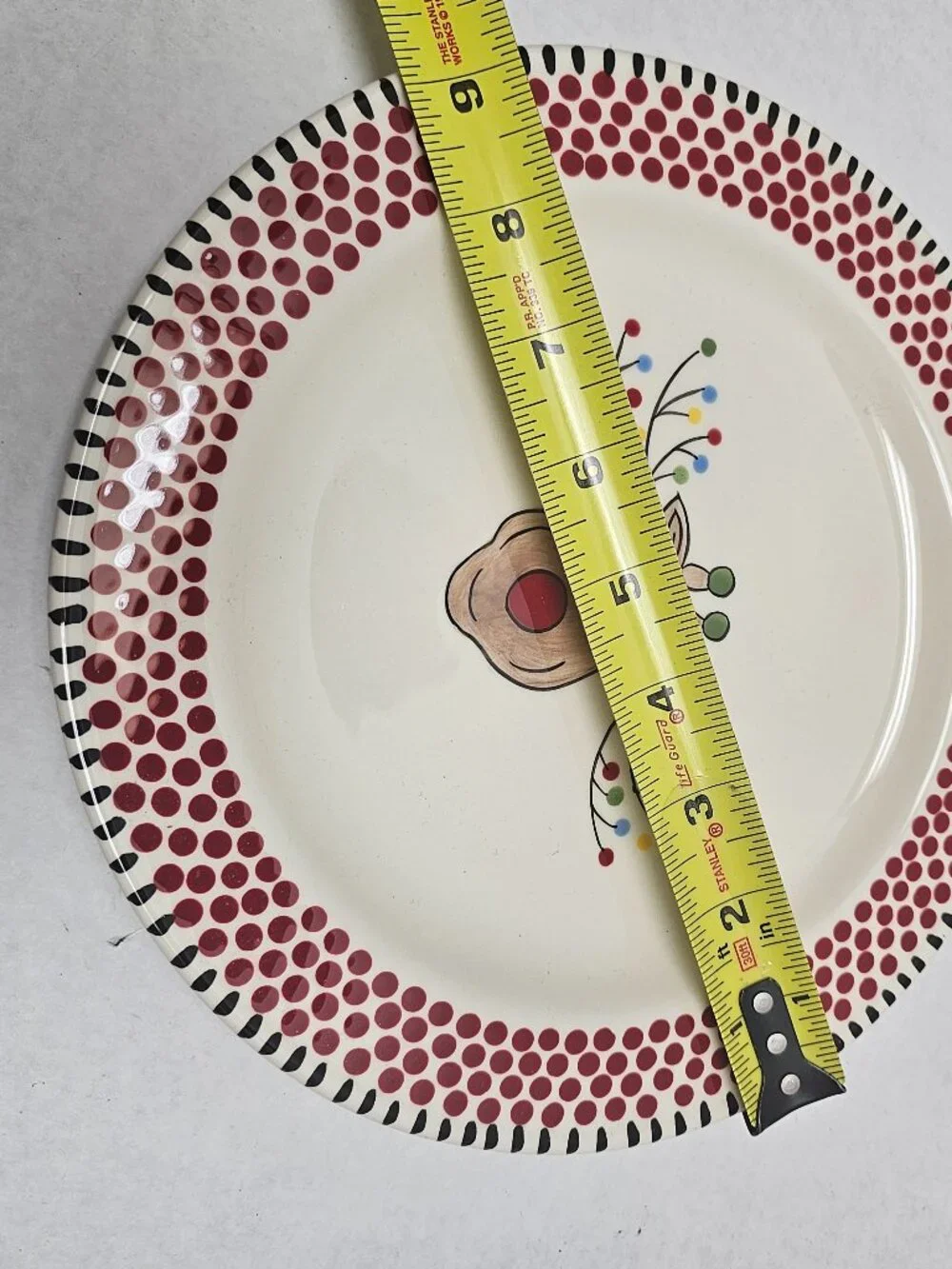 1 Caffco Simply Christmas Deer w Holiday Lights Plate 9” M Bagwell Rare #2